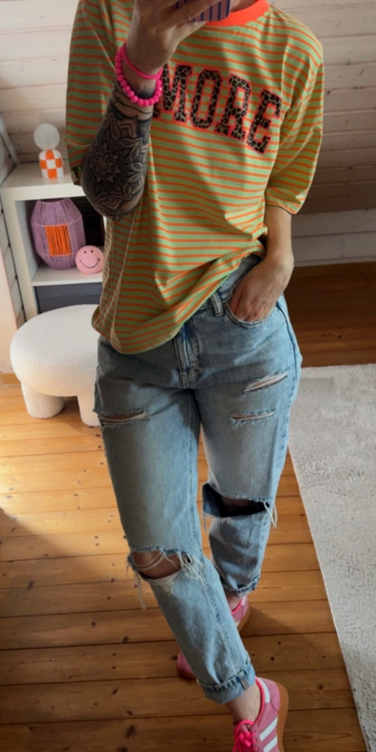 BASIC T-Shirt 5 FARBEN COLOUR BLOCK AMORE LEO 9 FARBEN