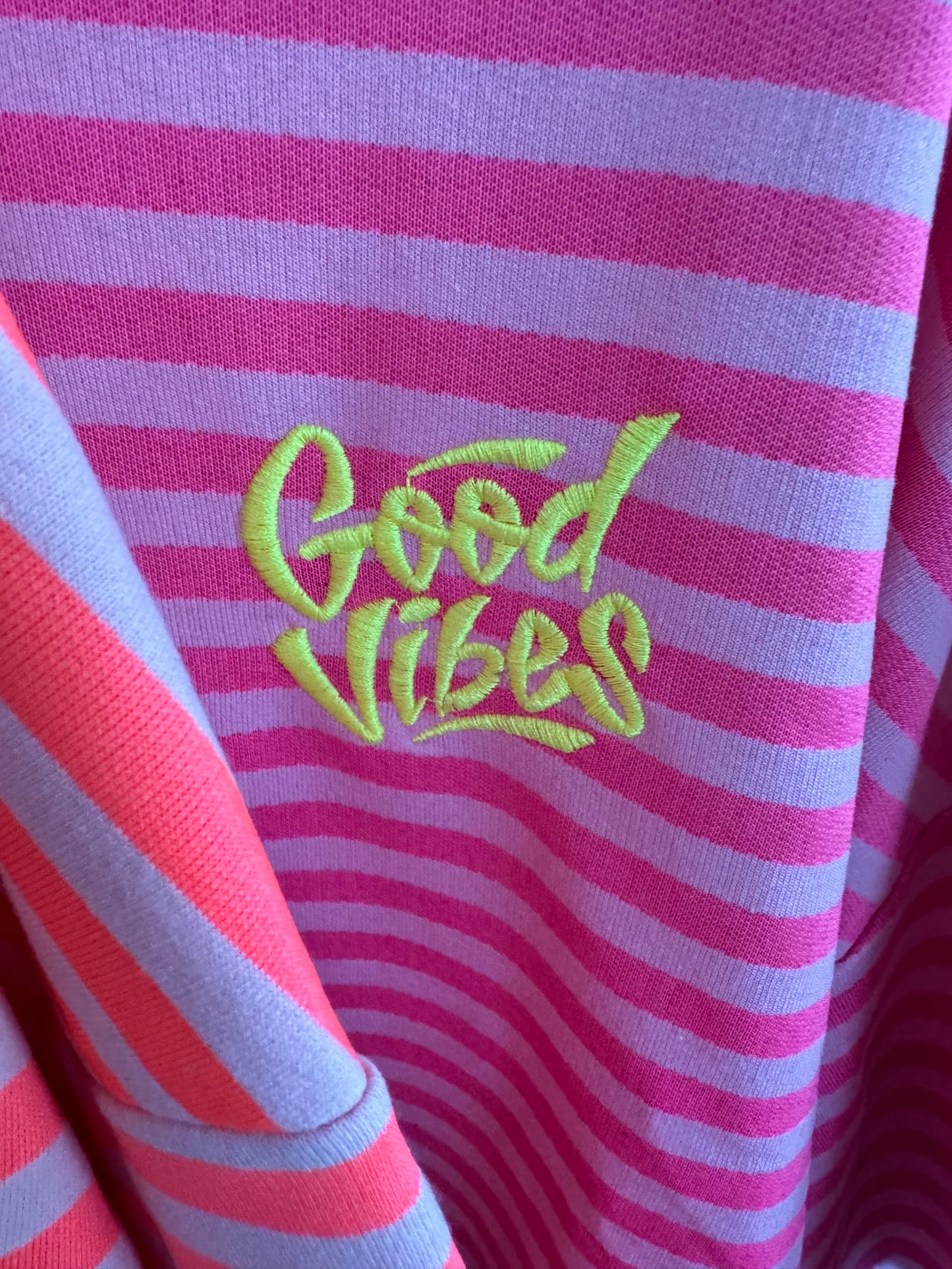 Streifen T-SHIRT PREMIUM GOOD VIBES French Terry 5 FARBEN
