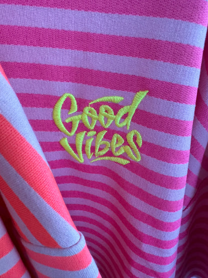 Streifen T-SHIRT PREMIUM GOOD VIBES French Terry 5 FARBEN