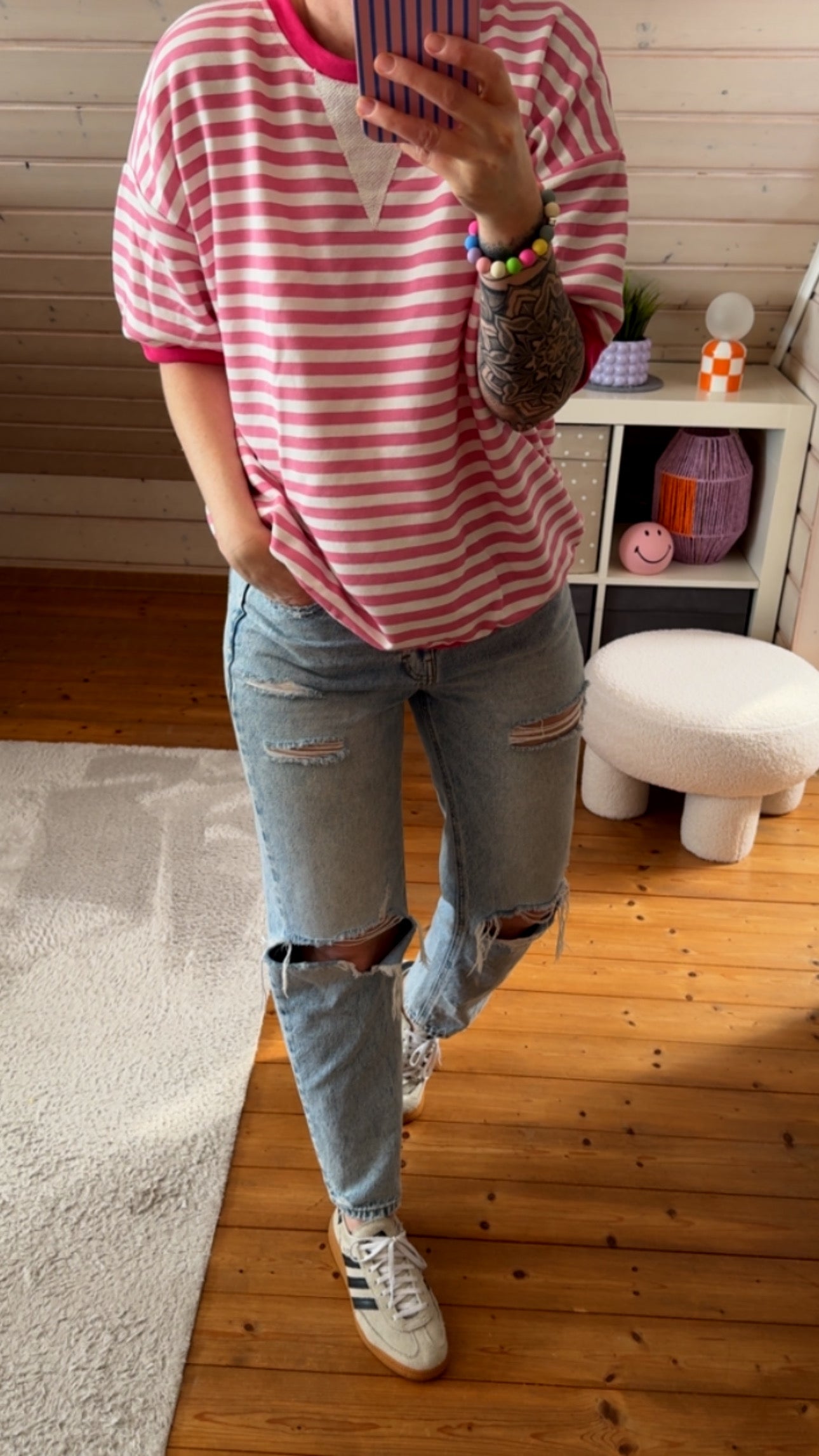 T-SHIRT FRENCH TERRY PREMIUM STREIFEN