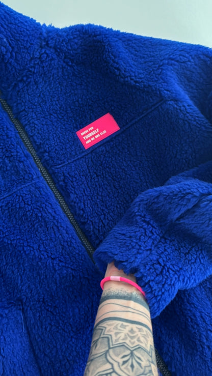 TEDDY Jacke ZIP langarm Neon Patch