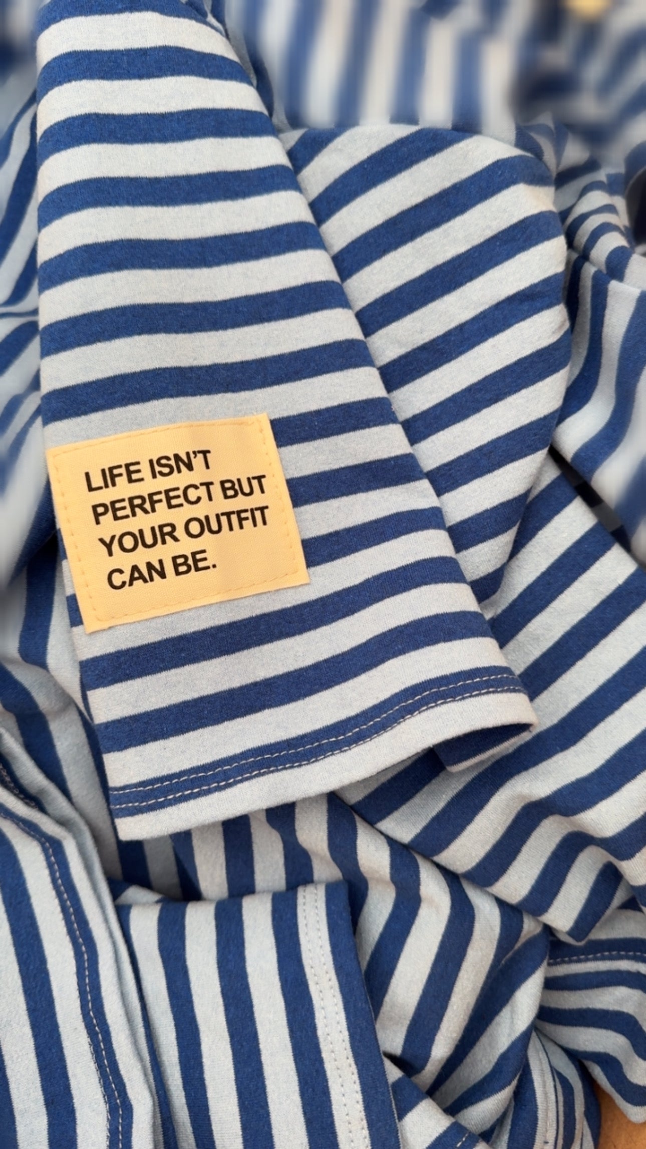 T-Shirt STREIFEN FRENCH TERRY Life isn‘t perfect