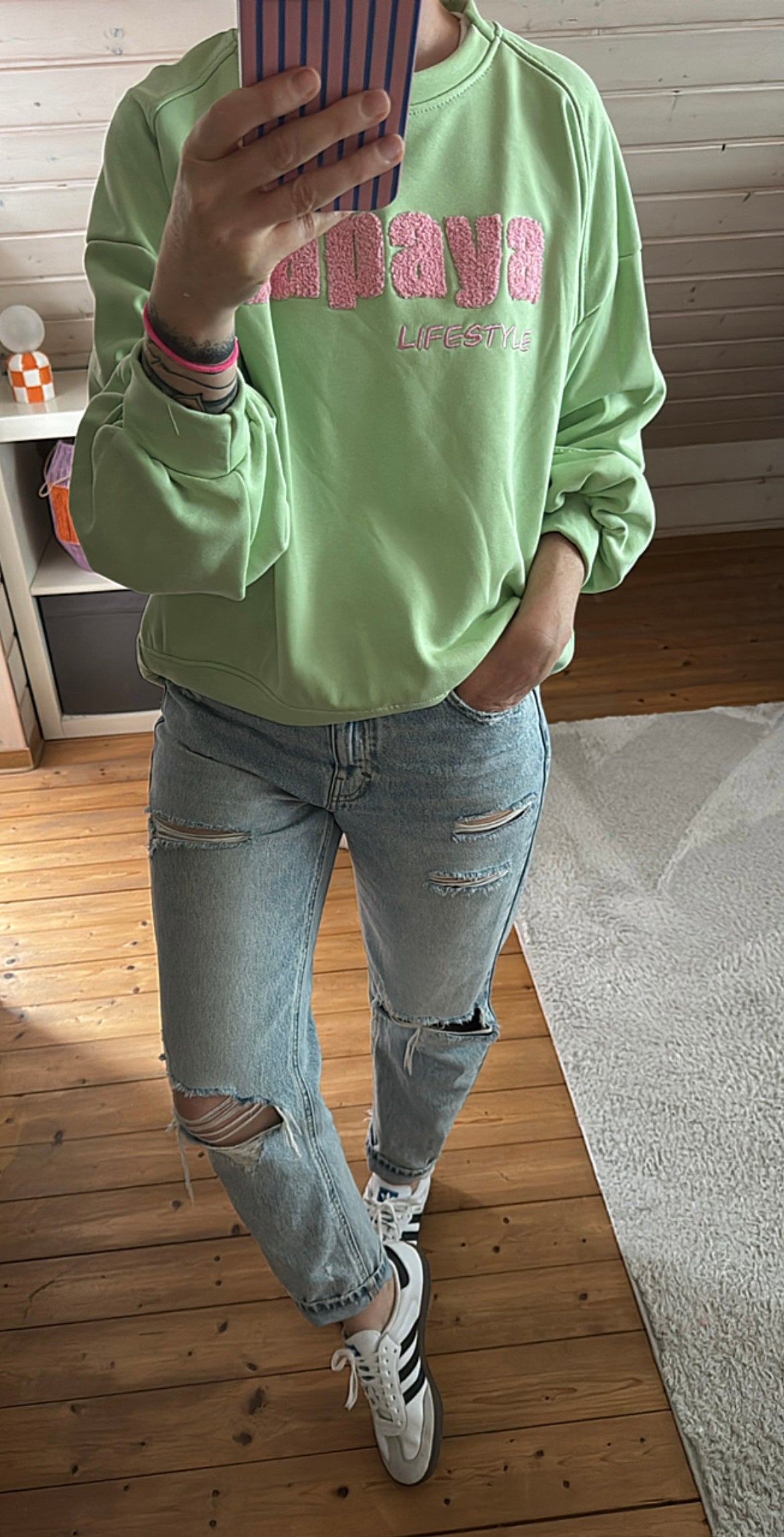SWEATER FLUFFY Papaya LIFESTYLE