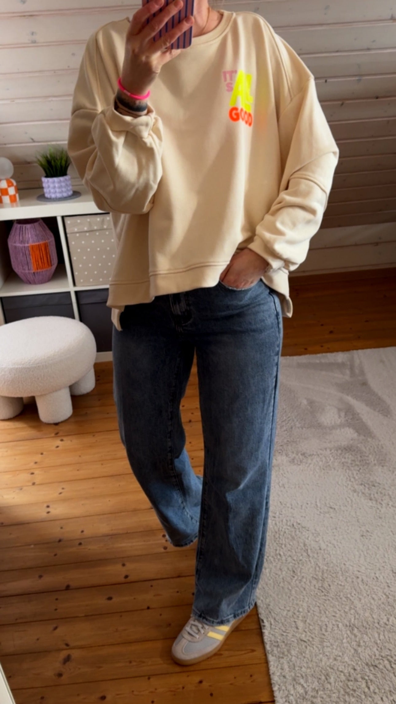 SWEATER IT‘S ALL GOOD / 5 Farben / RÜCKENPRINT