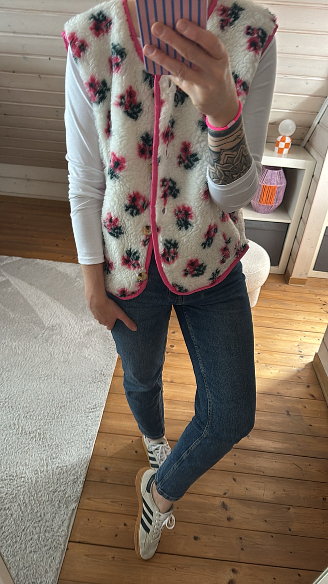 TEDDY Weste ärmellos FLORAL