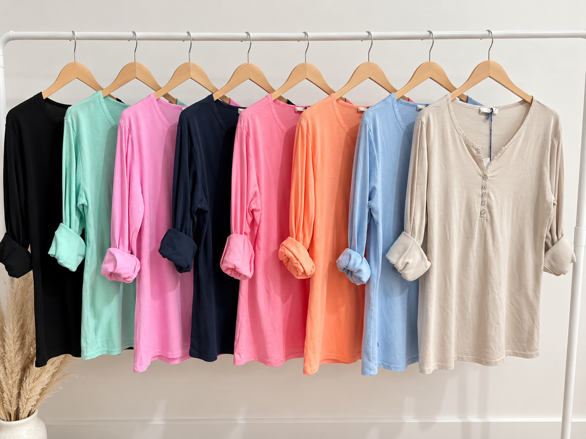 BASIC LONGSHIRT UNI 8 Farben