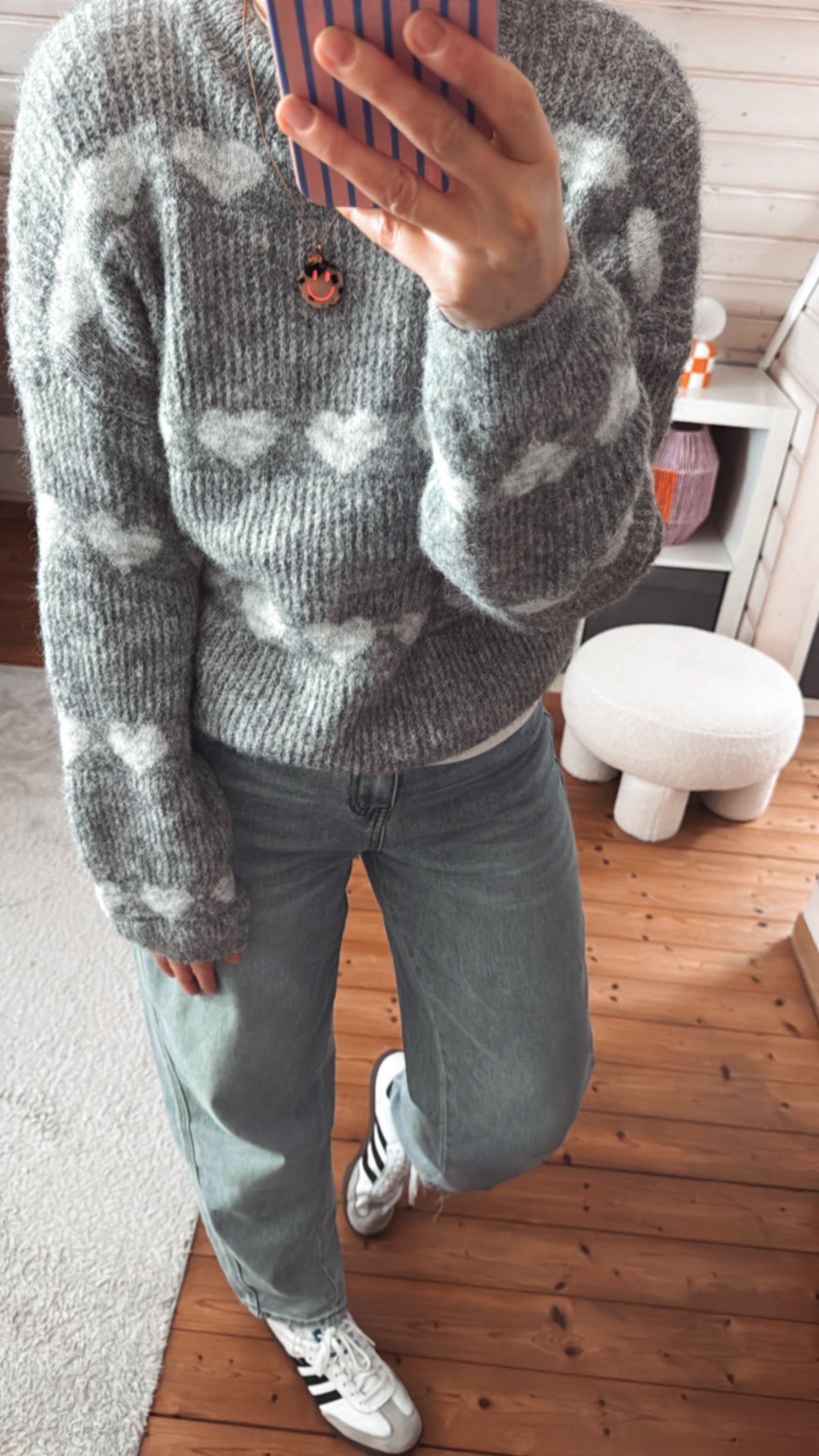 Pullover Strick Herzchen