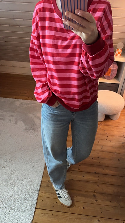 SWEATER leicht STREIFEN FRENCH TERRY