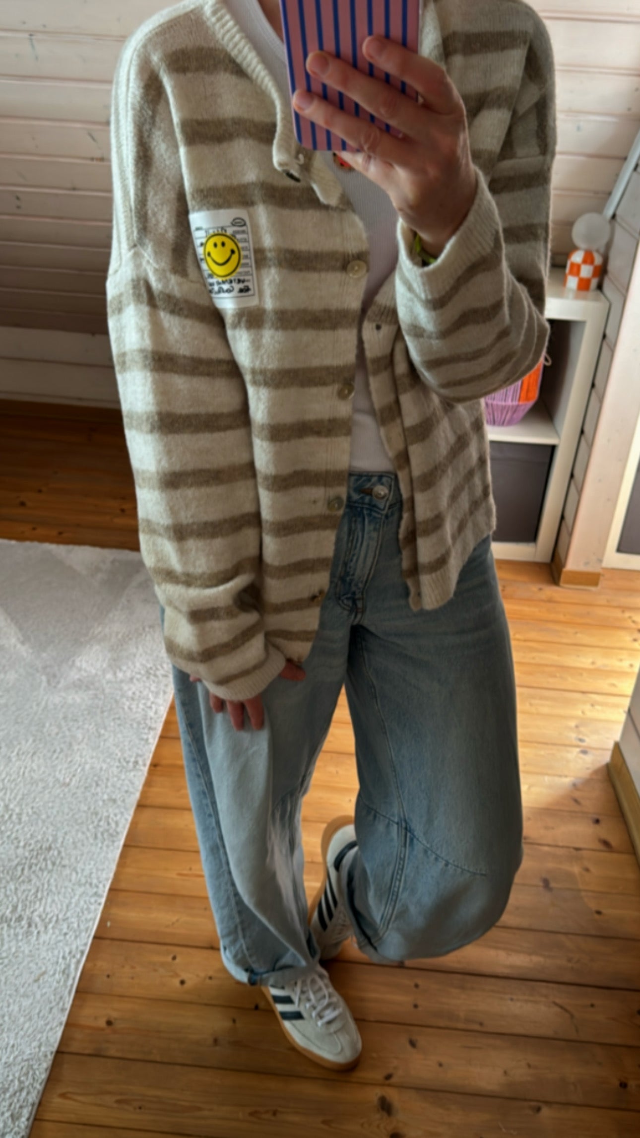 Cardigan COLOUR Block Smile Onsesize