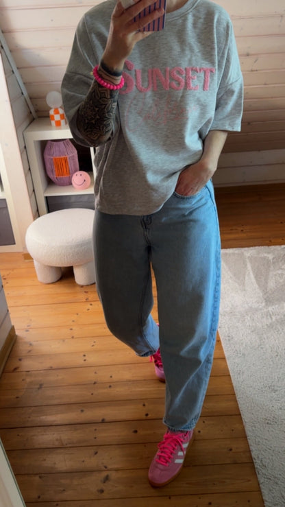BASIC Sweater Shirt Kurzarm SUNSET