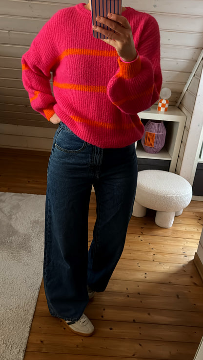 Strick Pullover Streifen