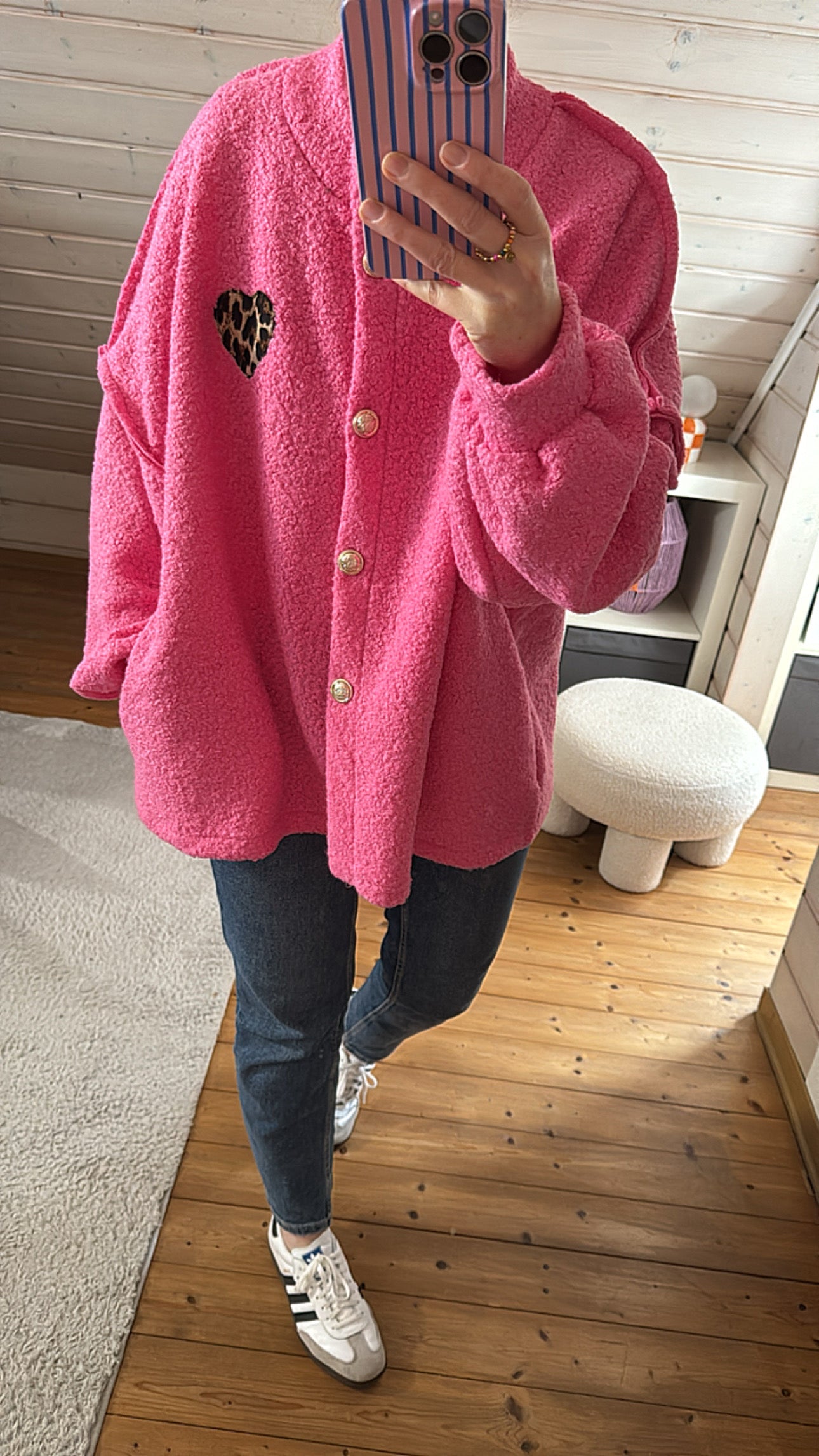 TEDDY Jacke Leo Herz Detail