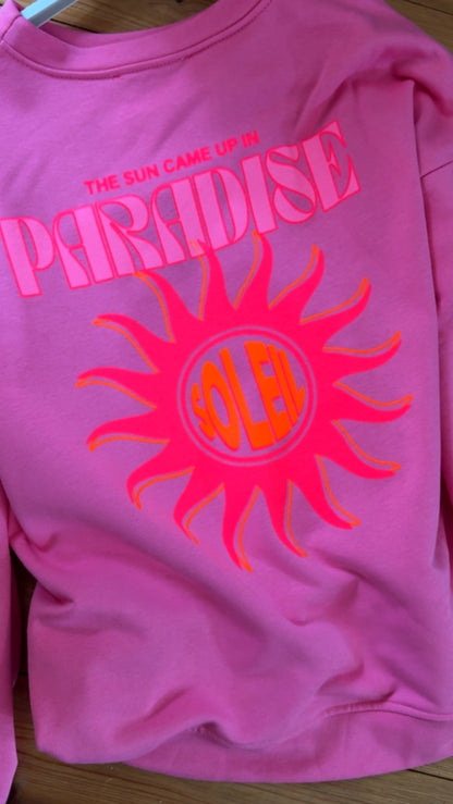 SWEATER PARADISE / 5 Farben RÜCKENPRINT