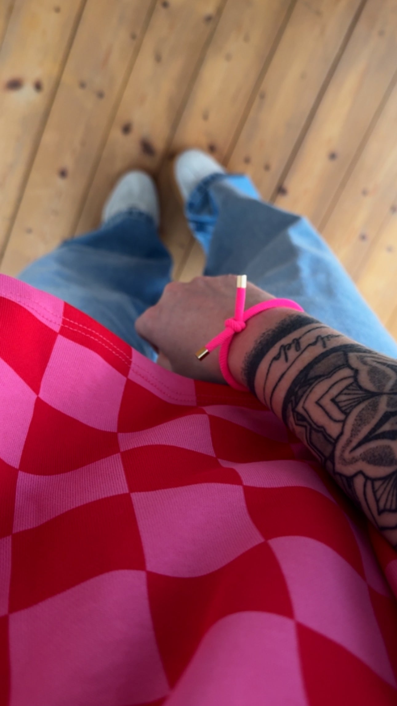 T-SHIRT FRENCH TERRY PREMIUM KARO / TO THE MOON