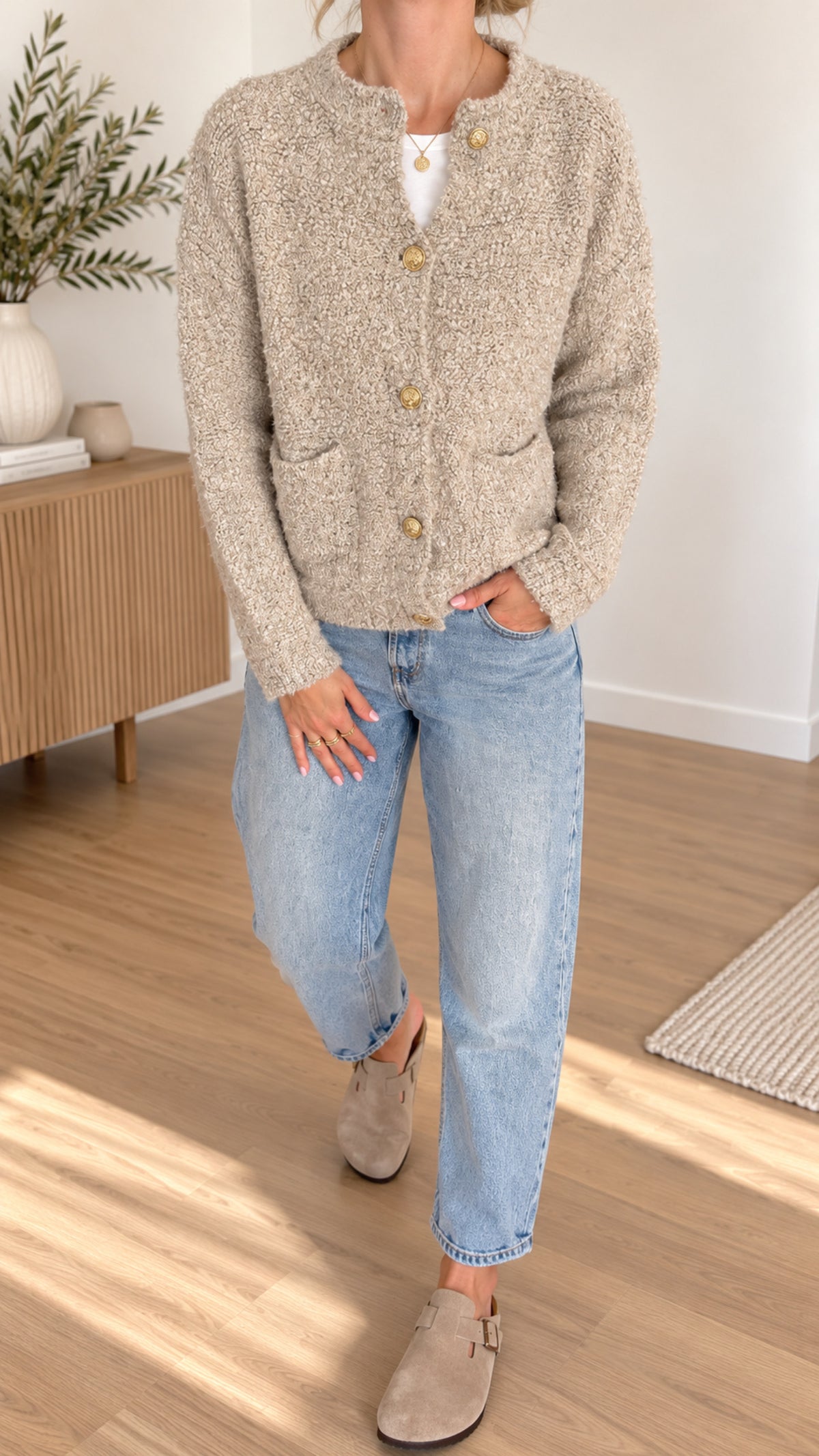 Cardigan Strickjacke Bouclé Onsesize