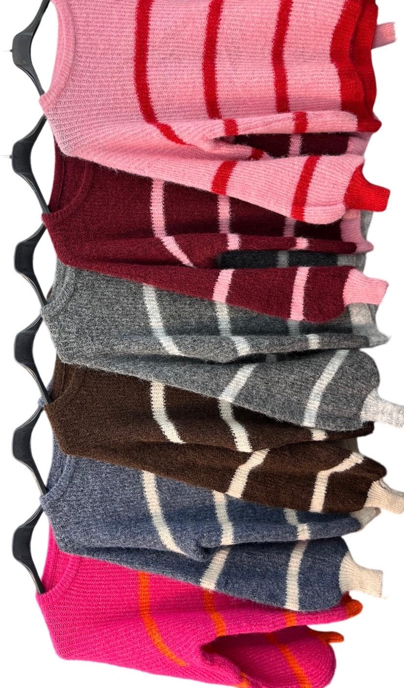 Strick Pullover Streifen