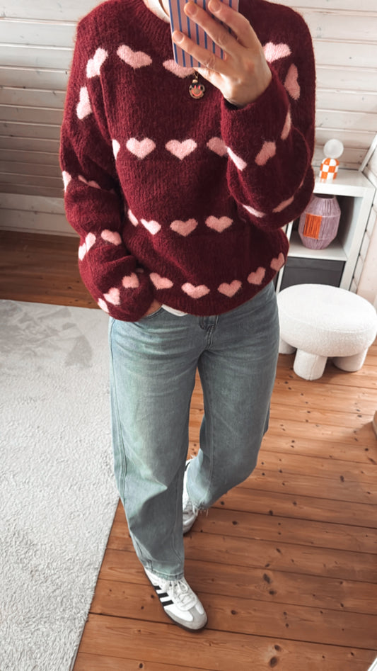 Pullover Strick Herzchen