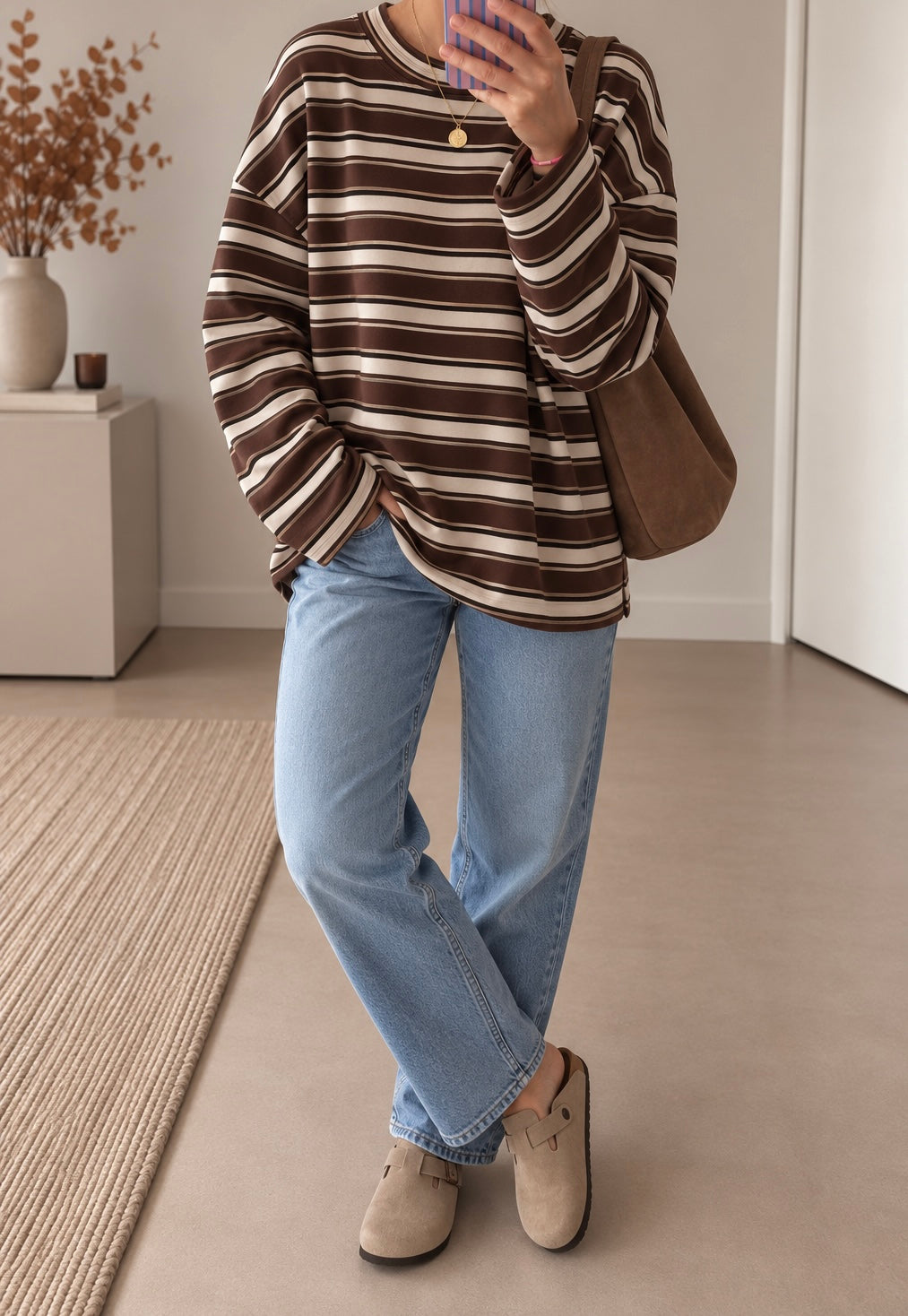 Streifen LONGSHIRT / SWEATER leicht 5 FARBEN