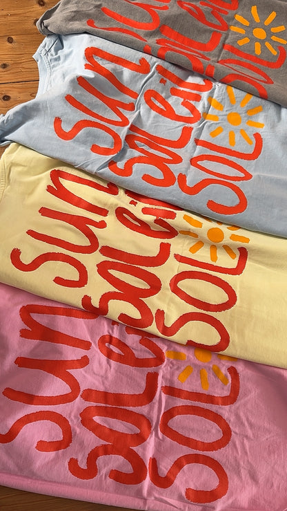 T-SHIRT SUN SOLEIL SOL PREMIUM + RÜCKENPRINT