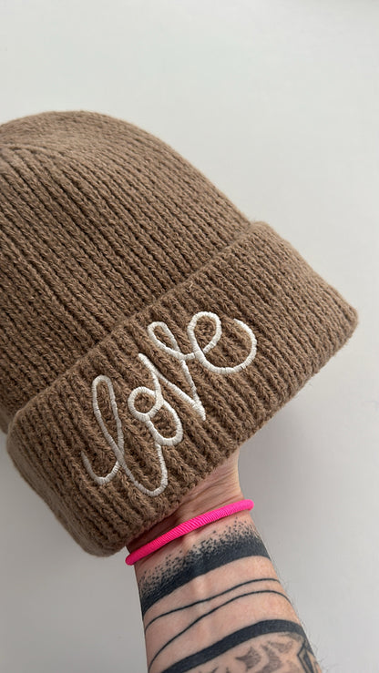 MÜTZE love/ HAPPY  DAMEN / BIG GIRL