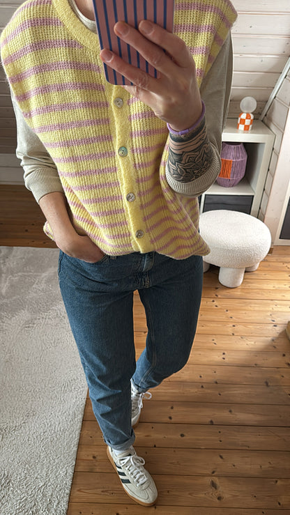 Strickjacke Weste Onezise STRIPES