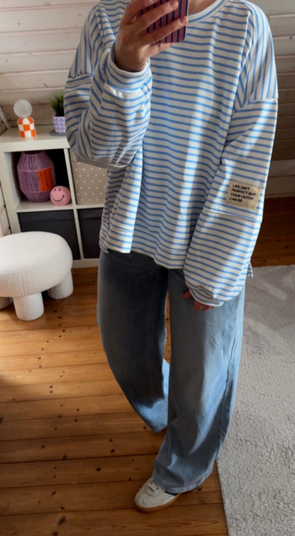 SWEATER PREMIUM TERRY STREIFEN / PERFECT OUTFIT