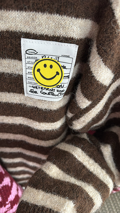 Cardigan COLOUR Block Smile Onsesize