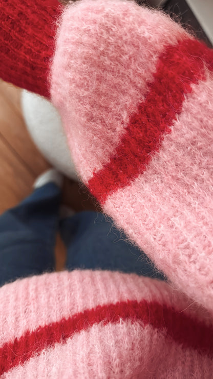Strick Pullover Streifen
