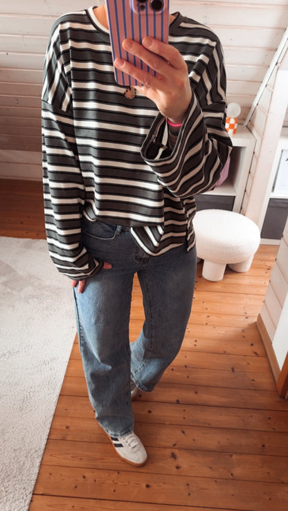 Streifen LONGSHIRT / SWEATER leicht