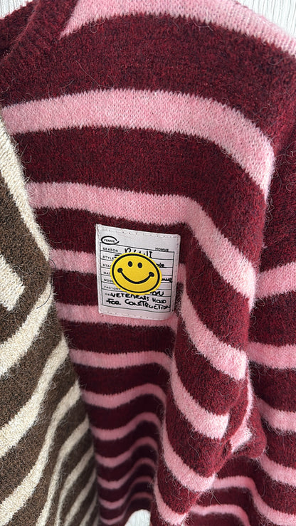 Cardigan COLOUR Block Smile Onsesize