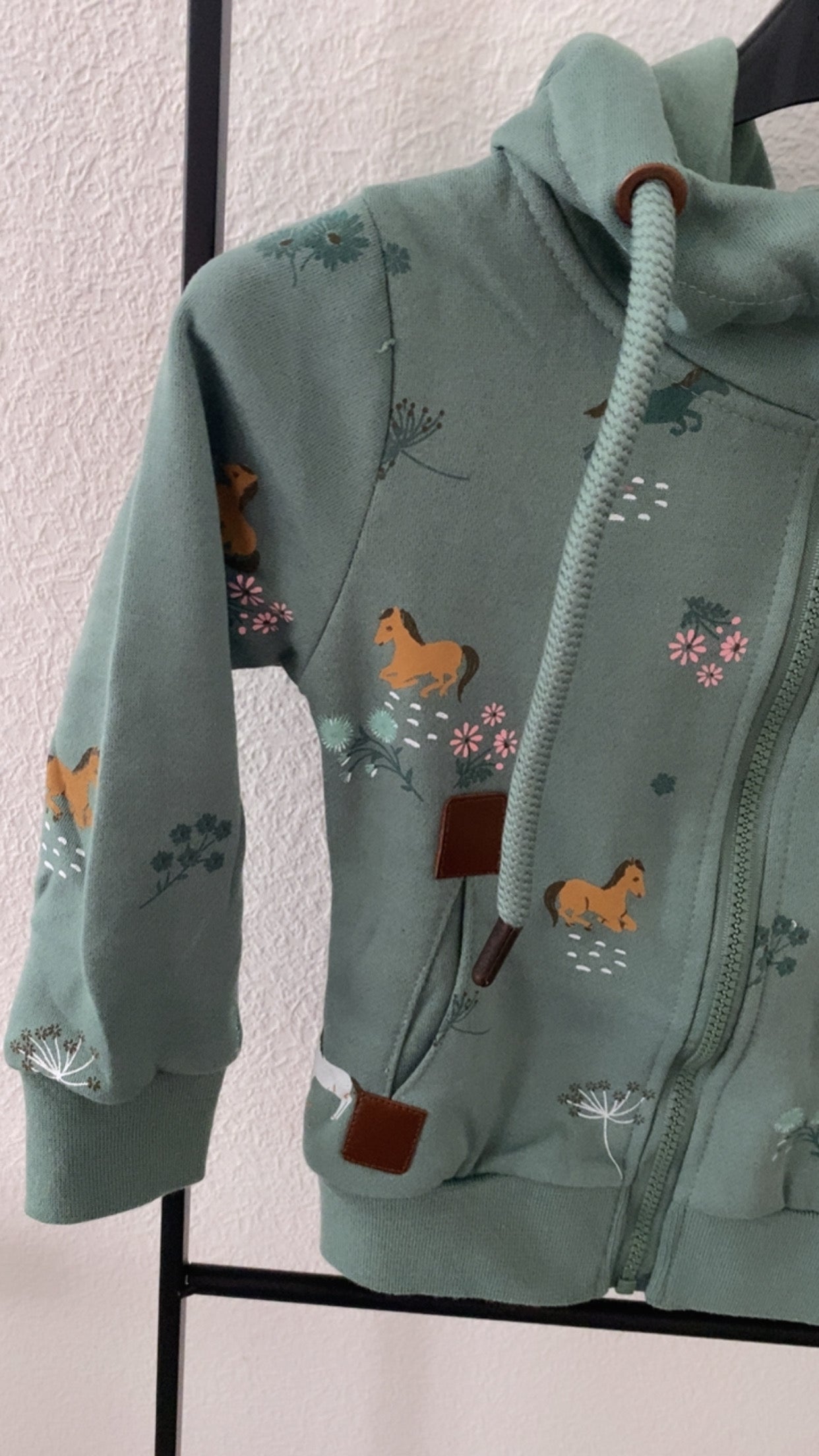 Pferdemädchen Hoodie Zip Jacke