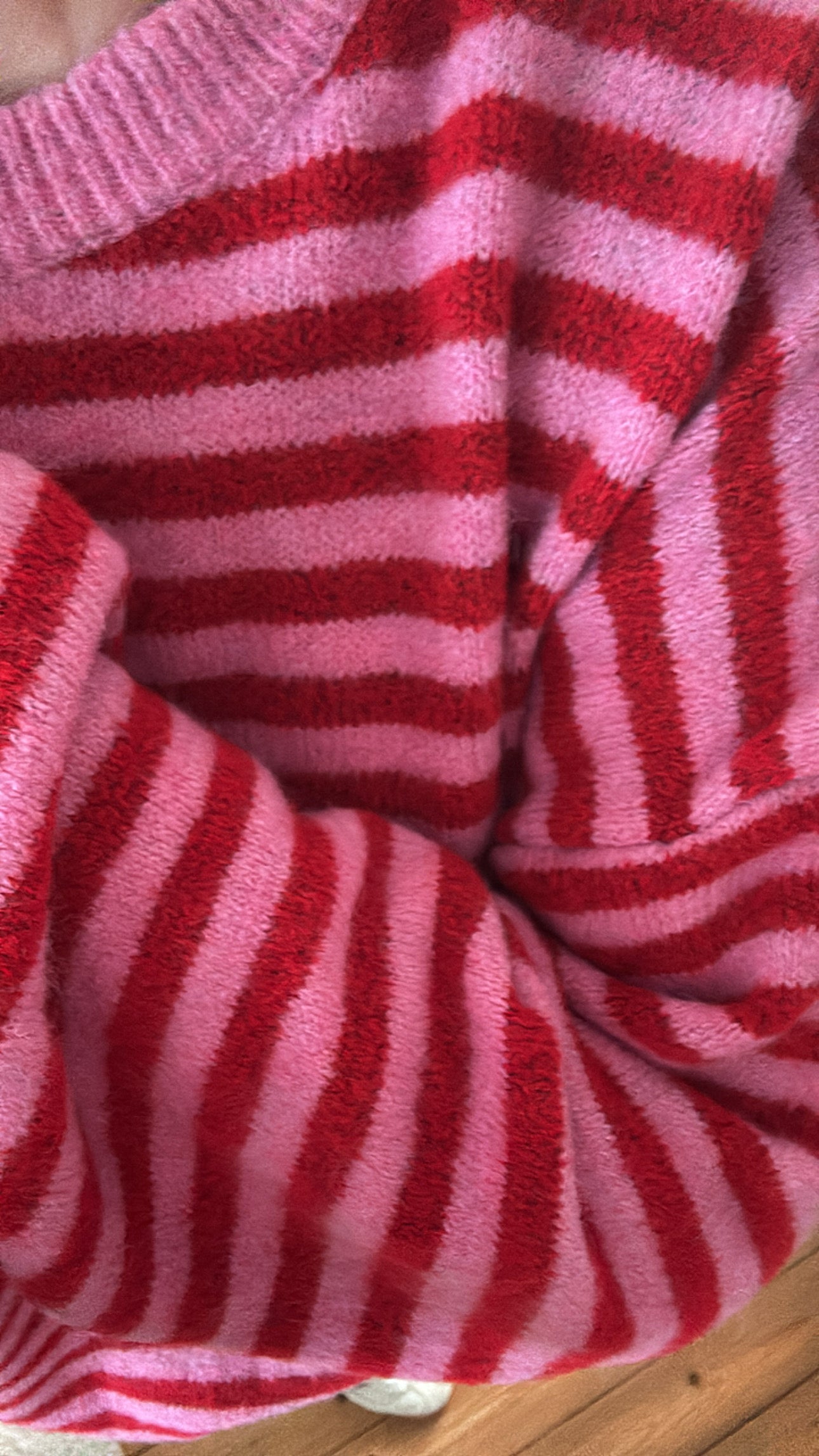 Strickpullover Stripes ausgestellter Arm