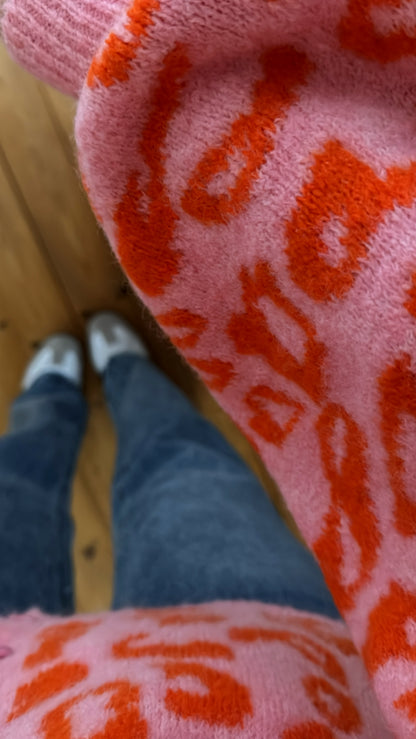 Strickjacke Leo Cadigan Herz Knopfleiste