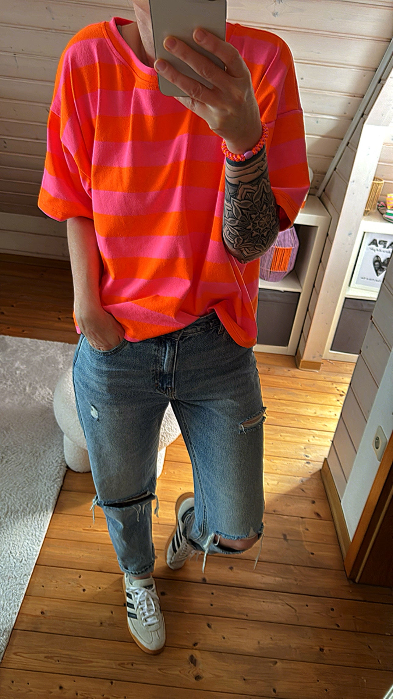 T-SHIRT COLOUR BLOCK STREIFEN