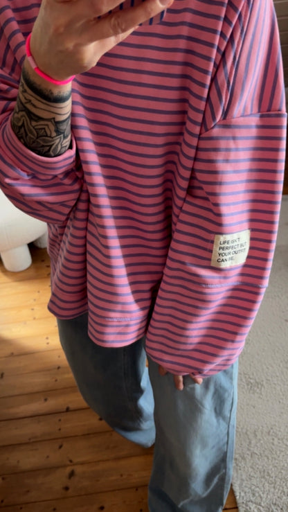 SWEATER PREMIUM TERRY STREIFEN / PERFECT OUTFIT