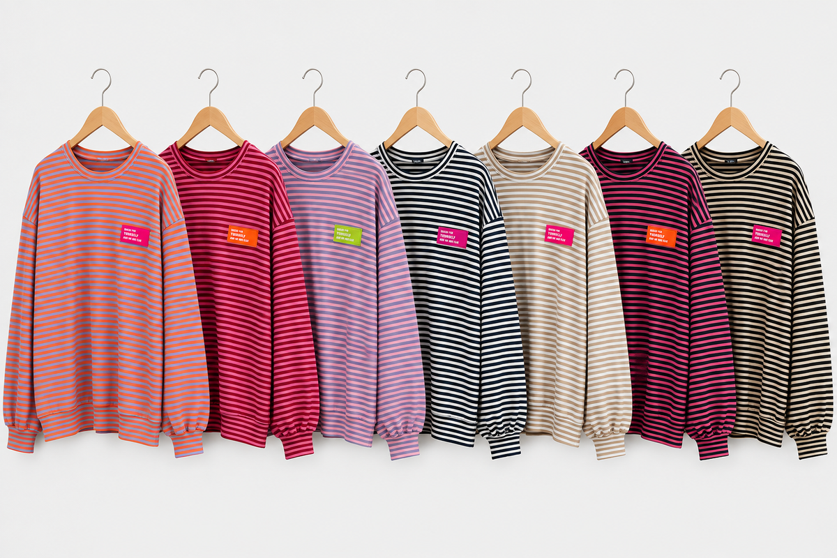 SWEATER PREMIUM TERRY NEON PATCH 8 Farben