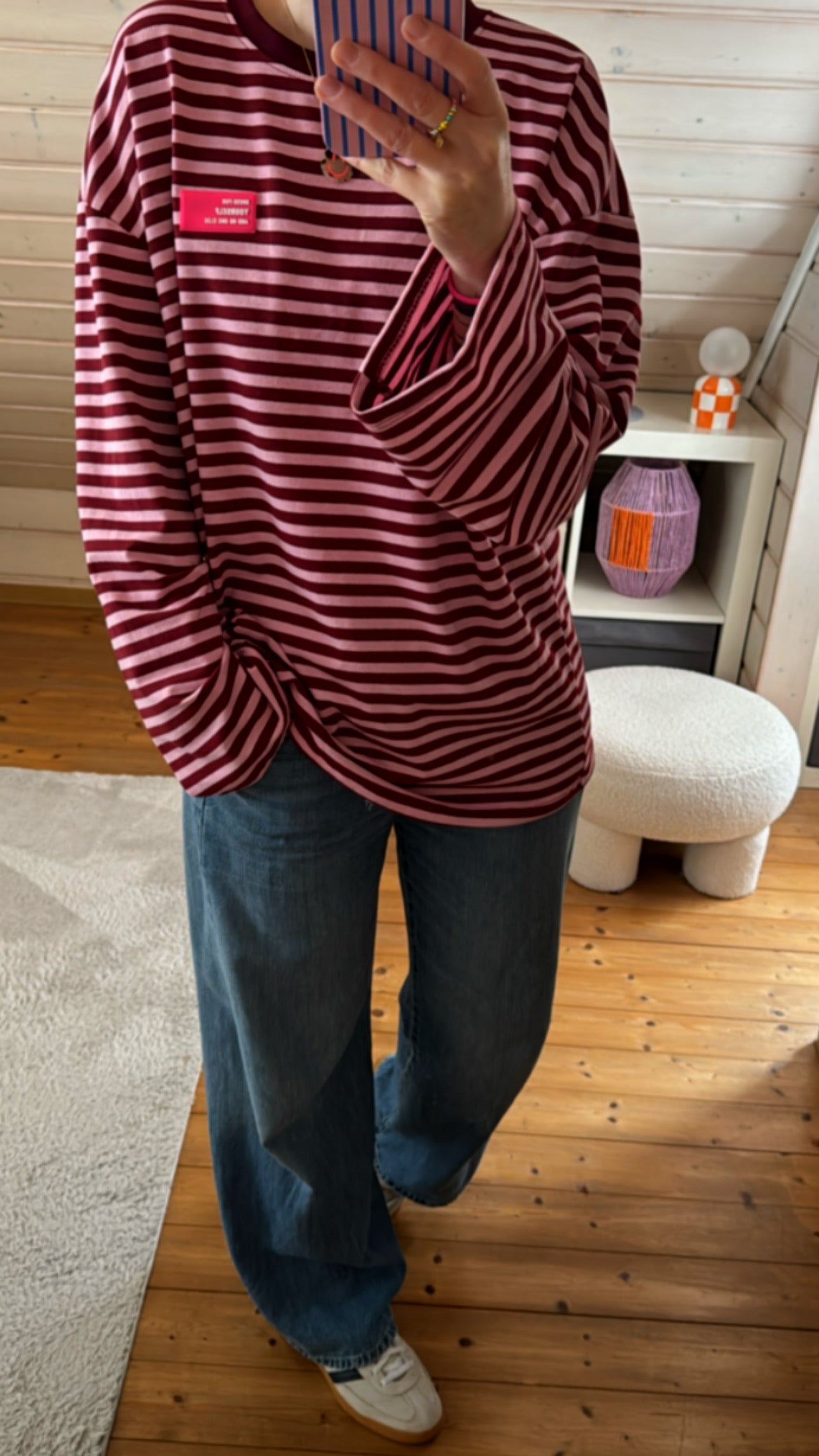 Streifen LONGSHIRT Neon Patch Oversize
