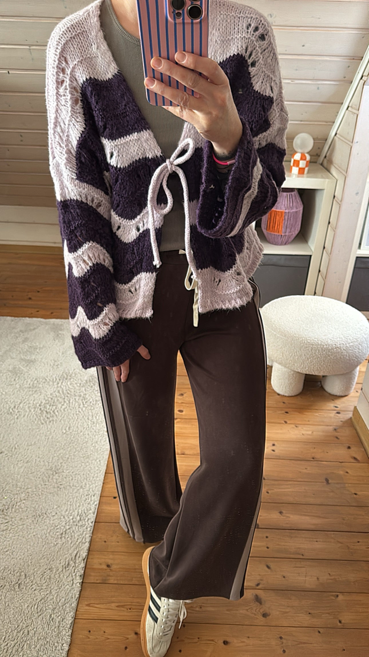 Strickjacke BOHO Lochstrick verschiedene Farben