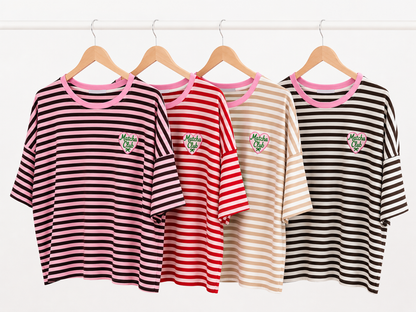 Streifen T-SHIRT PREMIUM MATCH CLUB French Terry 9 FARBEN
