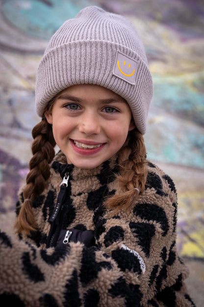 Kids Strick Mütze Neon Statement