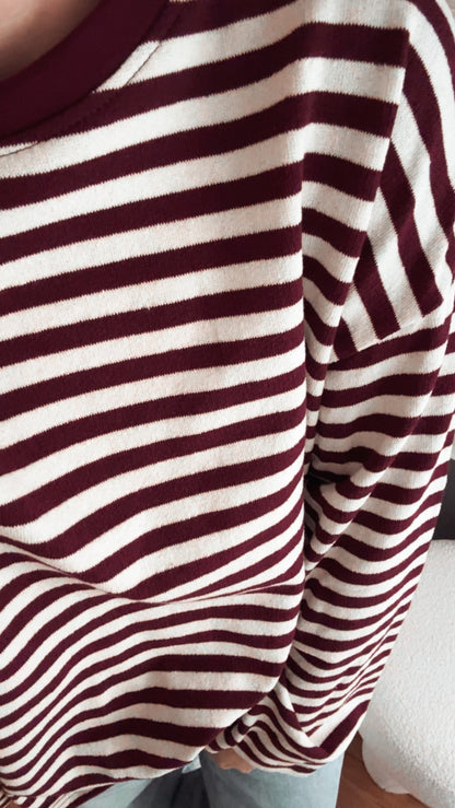 Streifen LONGSHIRT / FRENCH TERRY