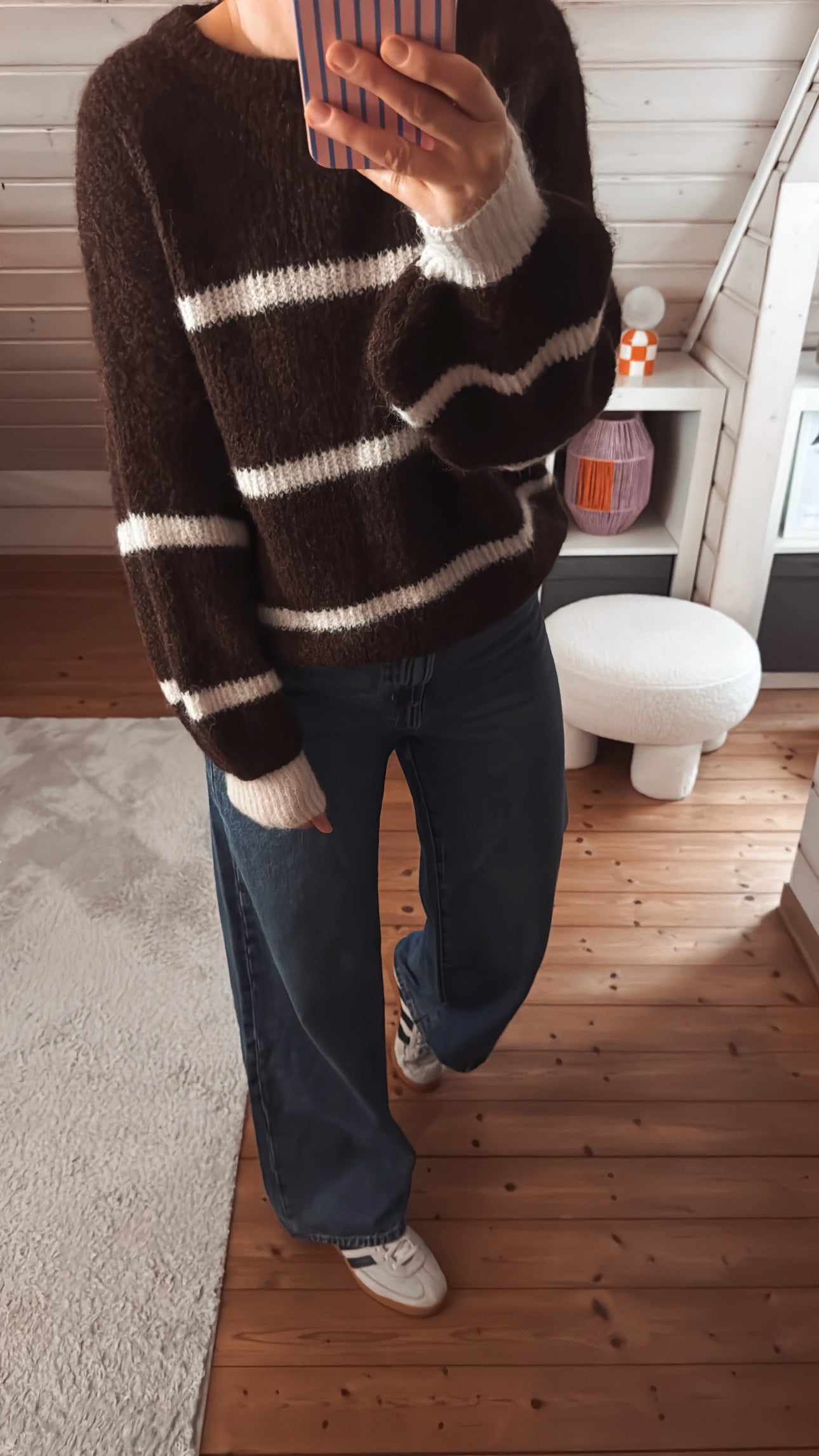 Strick Pullover Streifen