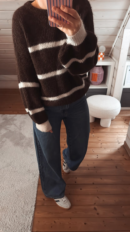 Strick Pullover Streifen