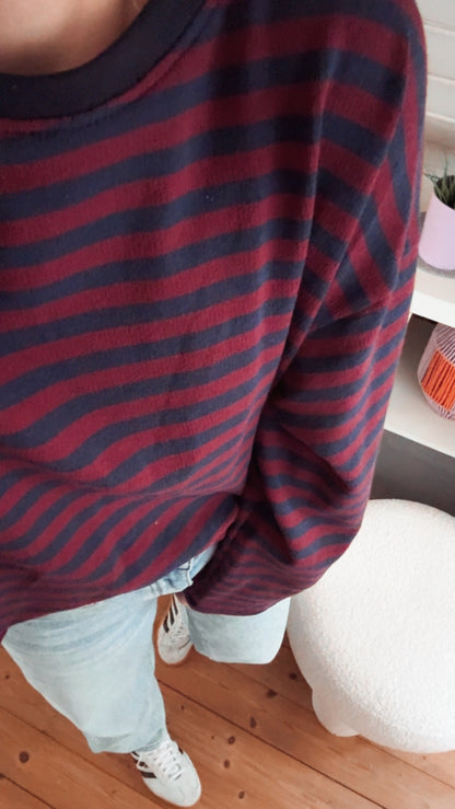 Streifen LONGSHIRT / FRENCH TERRY
