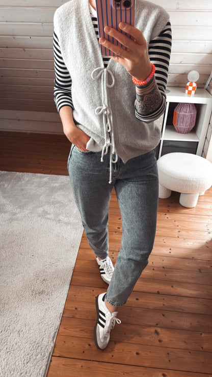 Strickjacke Weste Onezise Knoten