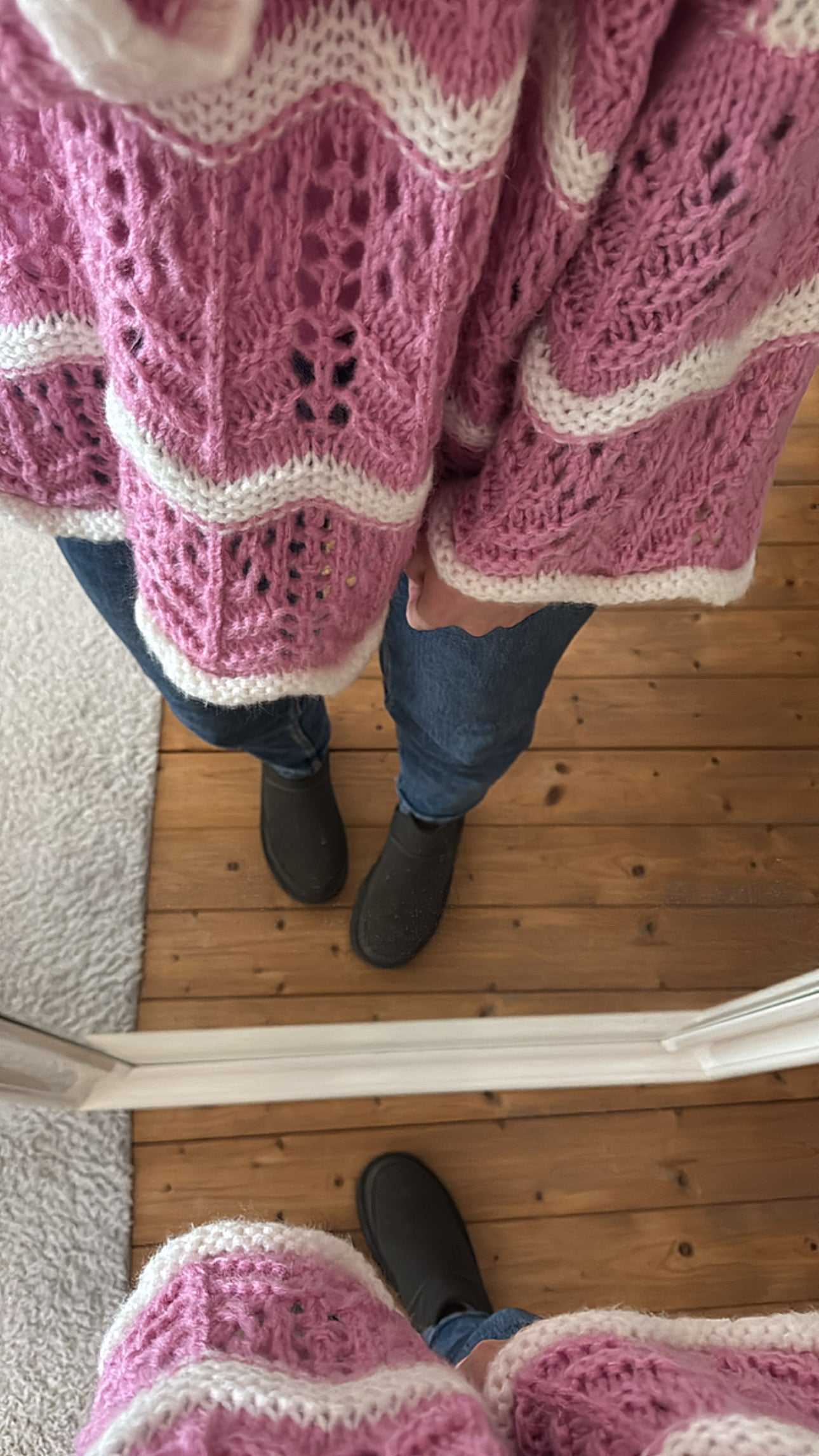 Oversize Strickpullover BOHO Lochstrick