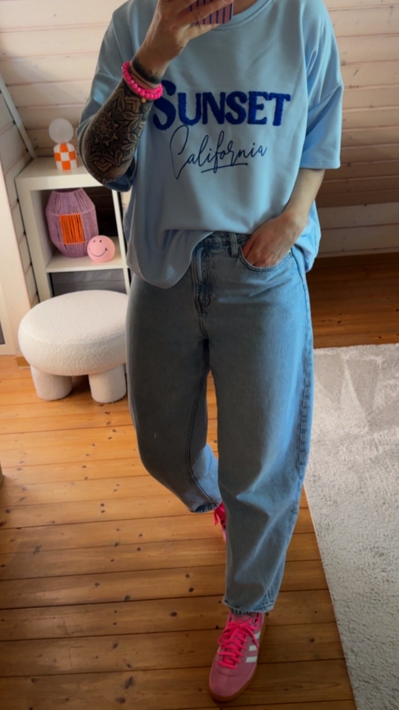 BASIC Sweater Shirt Kurzarm SUNSET
