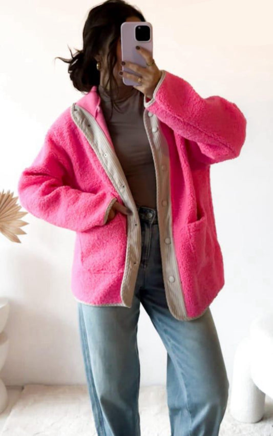 TEDDY Jacke KAPUZE Cord Einsatz