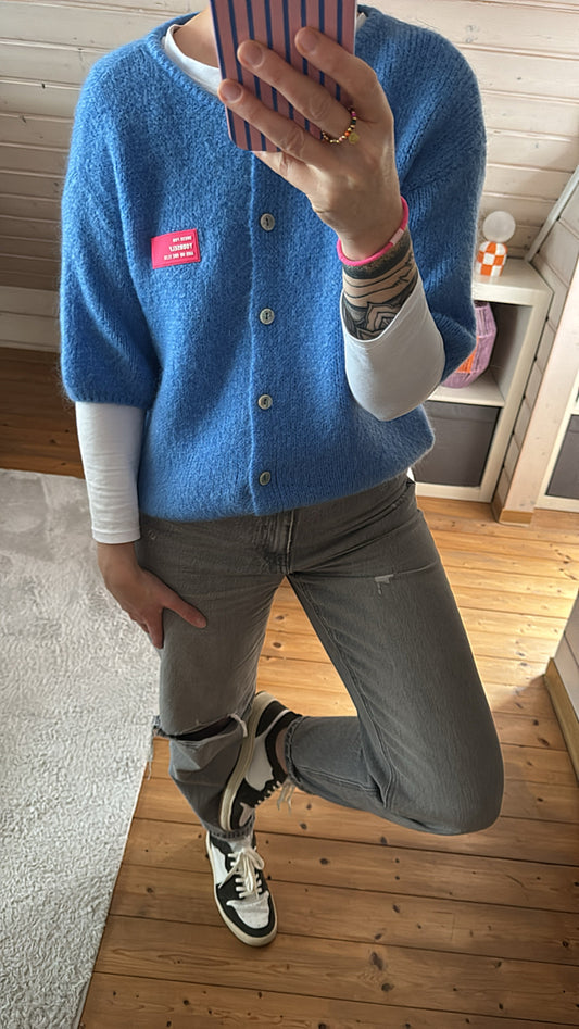 Strickjacke Cadigan Onezise Neon Patch