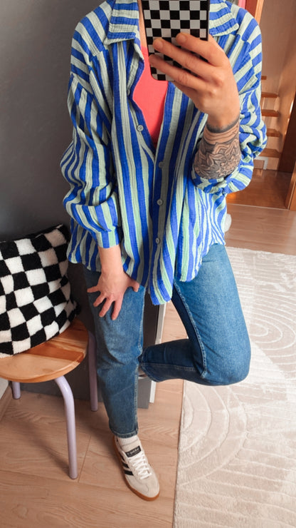Musselin Bluse Onesize STRIPE